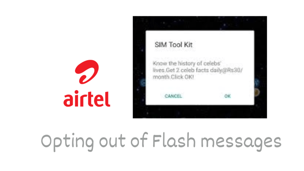 How to Stop Flash Messages in Airtel Android