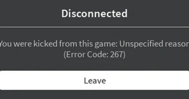 Roblox Error Code 267